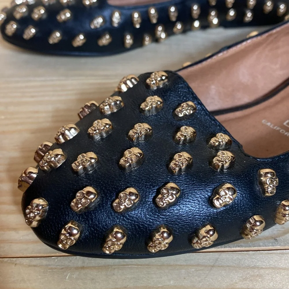 Jeffrey Campbell Black Studded Leather Flats - Picture 4 of 12